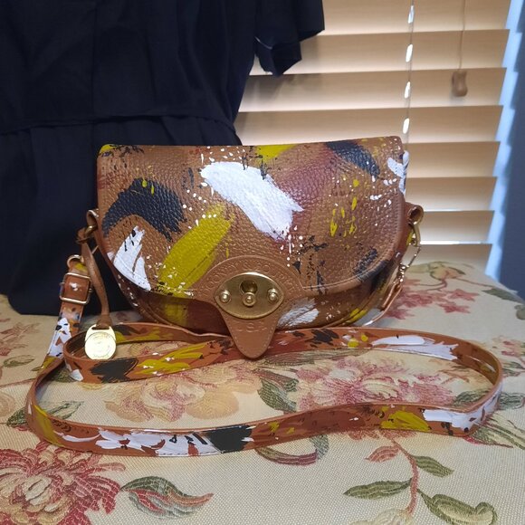 Dipinta Inspired Hand Painted Leather Dooney & Bourke Cavalry Trooper - Picture 1 of 15